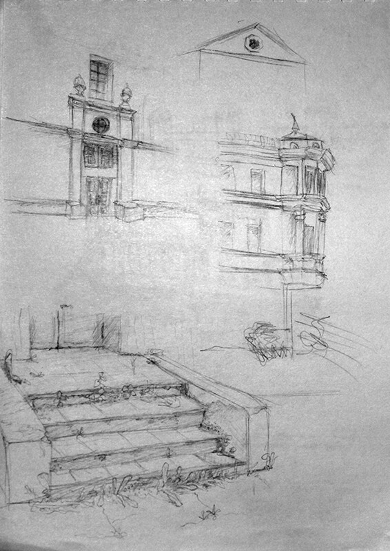 Old city pensil sketches — image 1