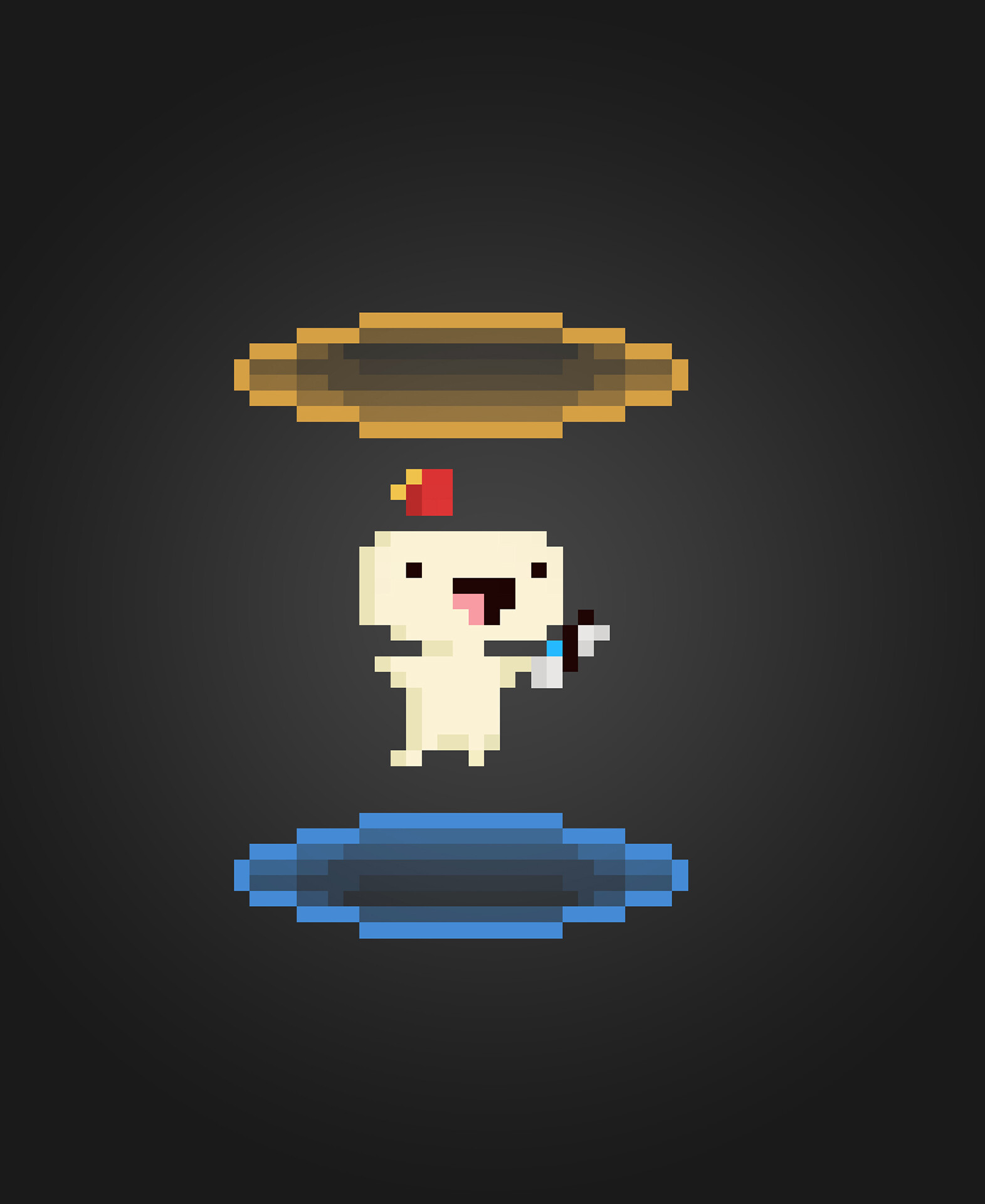 Fez with portal gun