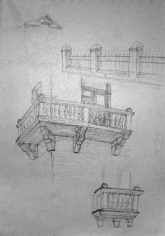 Old city pensil sketches — image 2