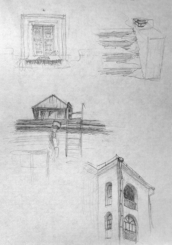 Old city pensil sketches — image 4