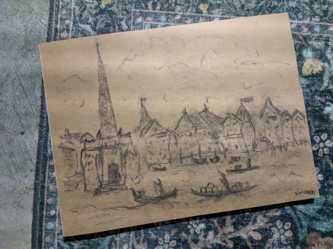 Charcoal landscape — image 1